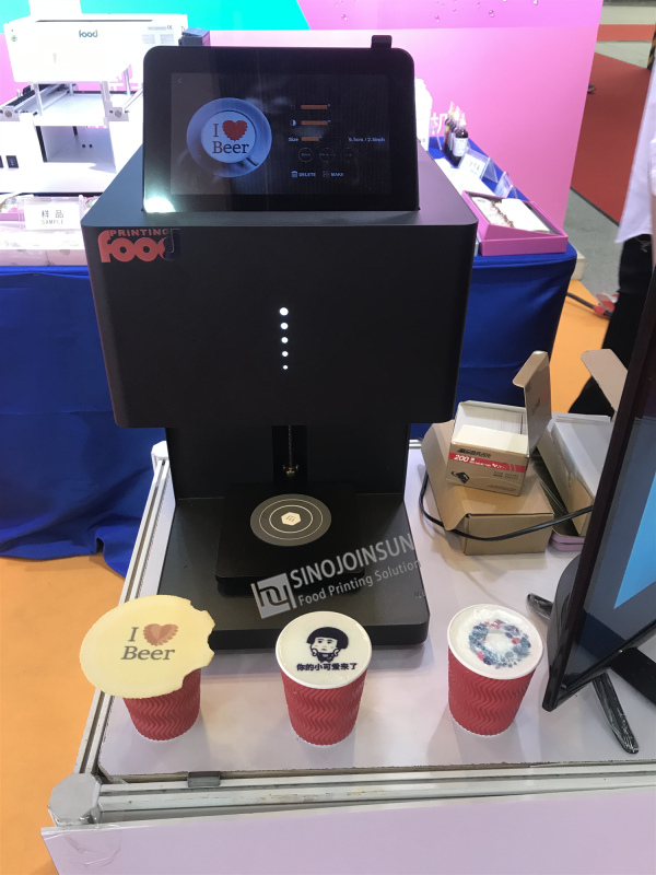sinojoinsun coffee printer shown on food expo