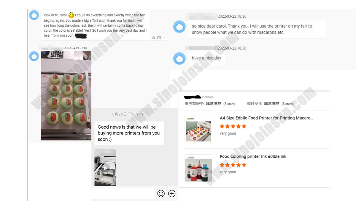 feedback of Foodart brand food printers