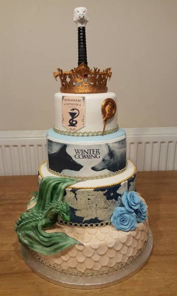 game of thrones themed cake with Sinojoinsun edible ink-