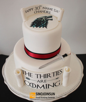 Game-of-thrones-cake with Sinojoinsun food grade edible ink