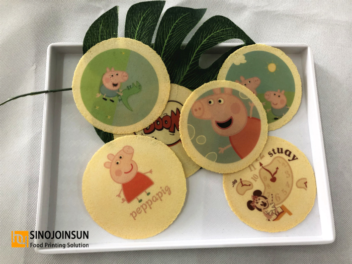 Sinojoinsun™ Desktop Food Printer print cookie. Cartoon themed cookie