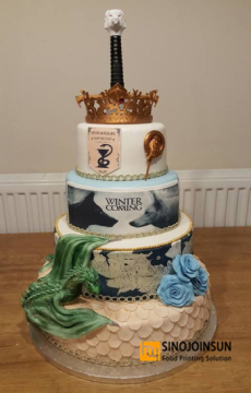 game of thrones themed cake with Sinojoinsun edible ink-_副本