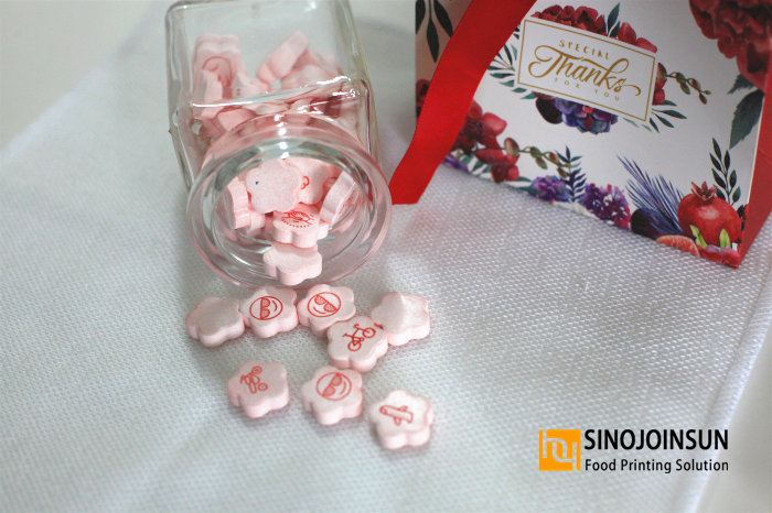 Thanksgiving candies; Customized Wedding candies printed with Sinojoinsun™ edible ink and candy printer