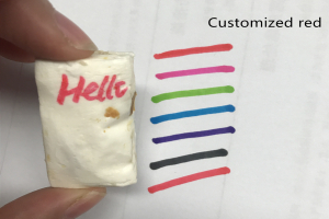 Customized color of edible marker