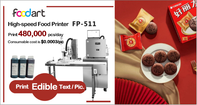5.print edible text or edible picture on chocolate pies