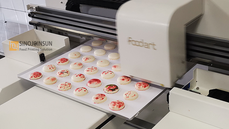 edible-printer,-A2-food-printer-print-custom-edible-image-macarons, sakura macarons