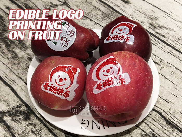 edible logo printing on fruit