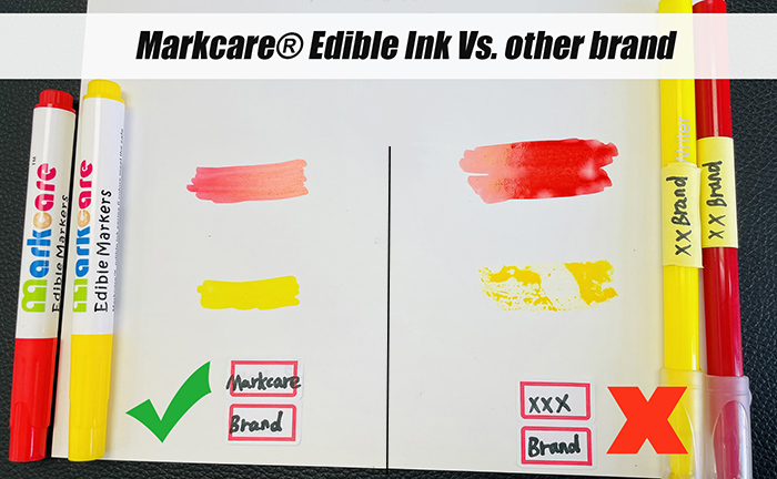 Markcare® Edible Ink Marker Vs. Other Brand
