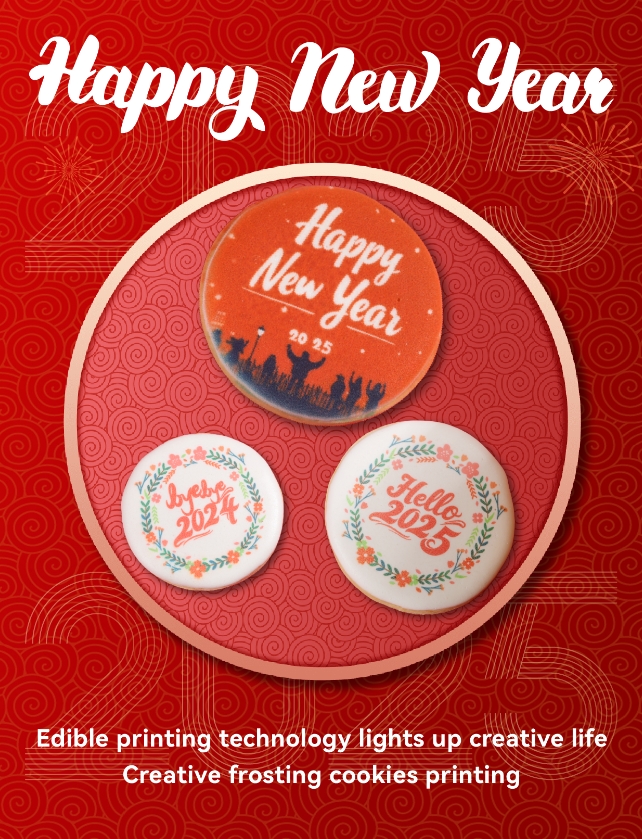 sinojoinsun new year cookies printing edible ink printer